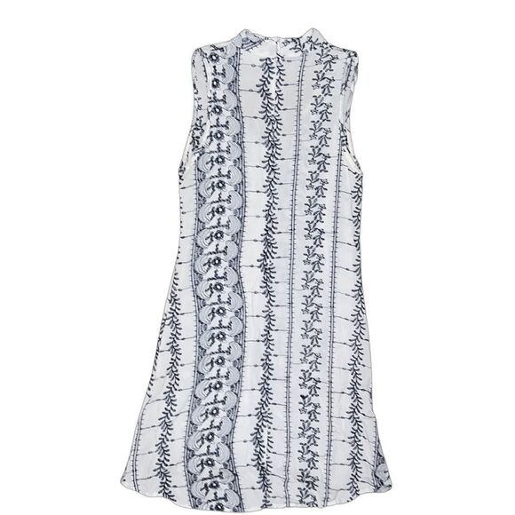 White and Blue Vintage Havana Hippie Boho Dress Size Small - Picture 4 of 6